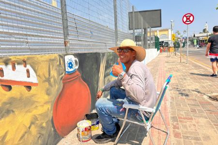 Shopping Popular promove pinturas de artes regionais no Complexo Esportivo Dom Aquino