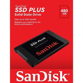 SSD Sandisk Plus, 480GB, SATA, Leitura 535MB/s, Gravao 445MB/s