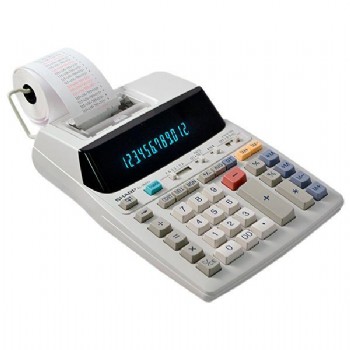 Calculadora com Impressora Sharp EL-1801V com Suporte para Papel 120V ~ 60Hz - Branca