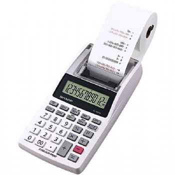 Calculadora com Impressora Sharp EL-1611V a Pilha - Branca