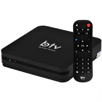 Receptor FTA BTV Express E13 Ultra HD com IPTV e 8GB + 2GB de RAM Bivolt - Preto