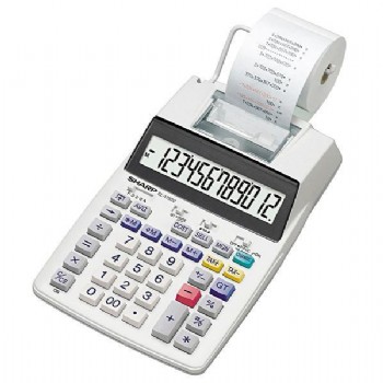 Calculadora com Impressora Sharp EL - 1750V com Suporte para Papel a Pilha - Branca