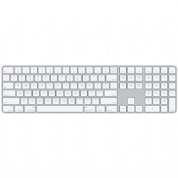Teclado Sem Fio Apple Magic Keyboard A2520 MK2C3LL Ingls com Touch ID - Branco / Prata