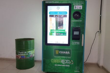 Shopping Popular tem recipiente para descarte de garrafas de vidro